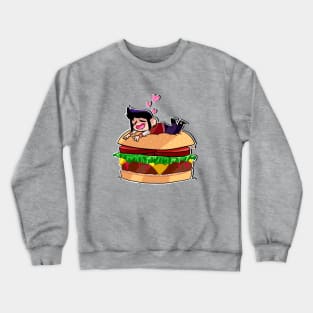 I love burgers! Crewneck Sweatshirt